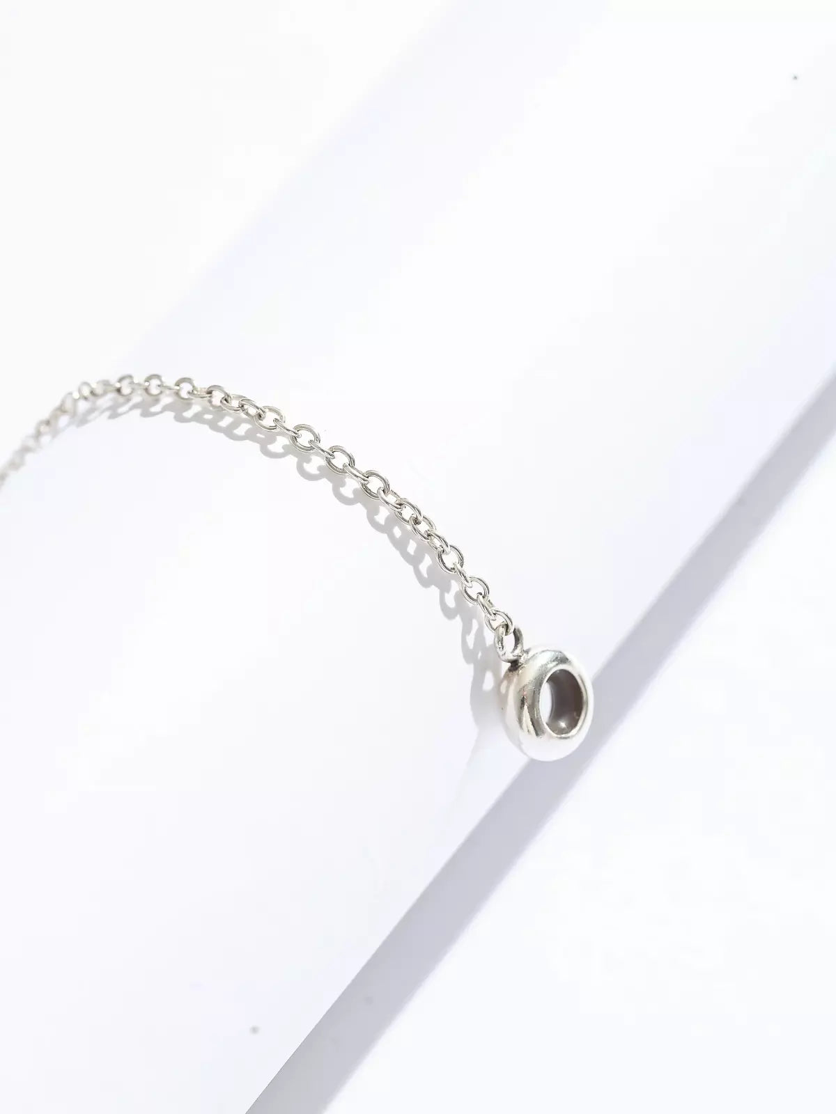 Trava de Segurança Lisa com Corrente de Prata