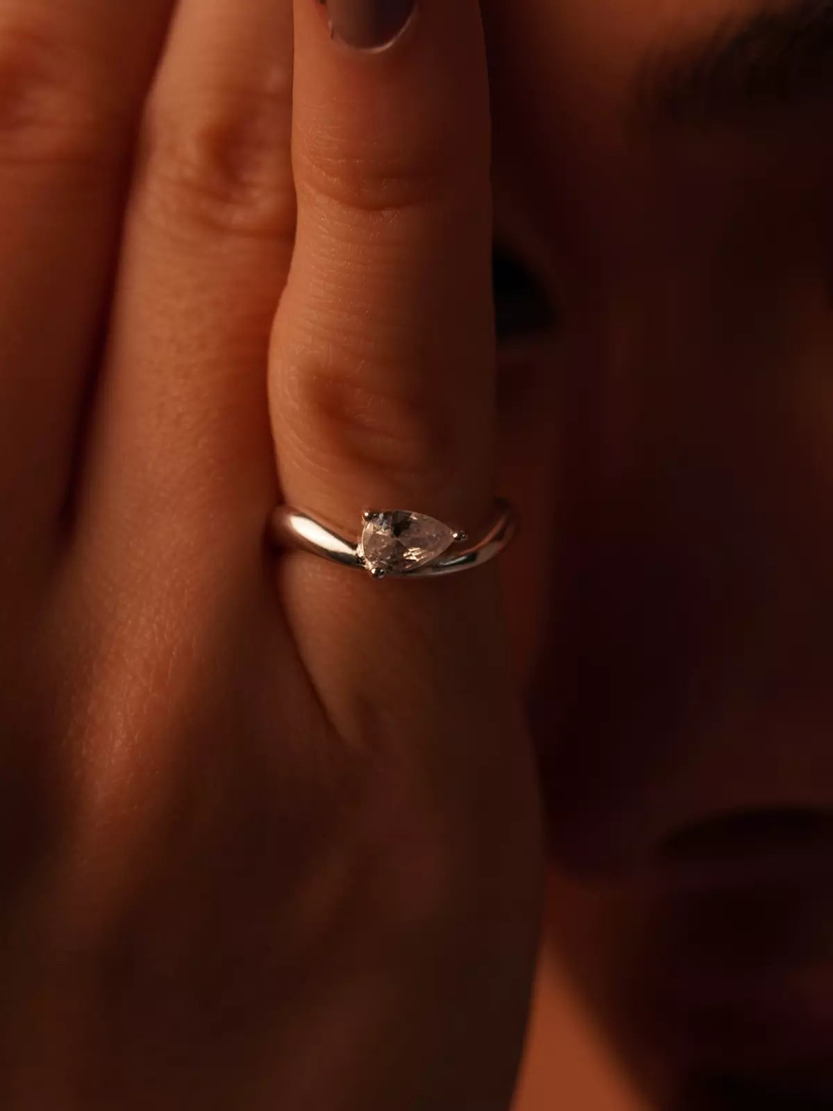 Anel de Prata Mindinho Gota (Pinky Ring)