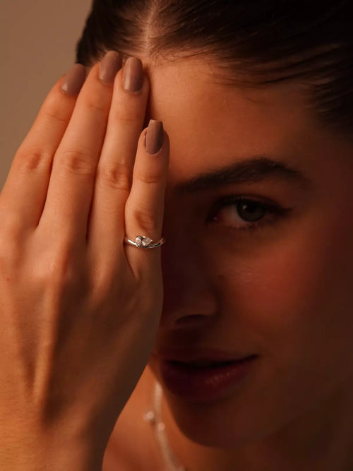 Anel de Prata Mindinho Gota (Pinky Ring)